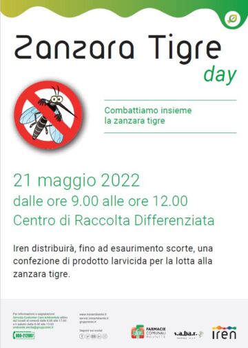 Leggi: «Zanzara Tigre day: prodotti ritirabili sabato…»