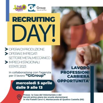 Leggi: «Martedì 5 aprile il terzo “Recruiting…»