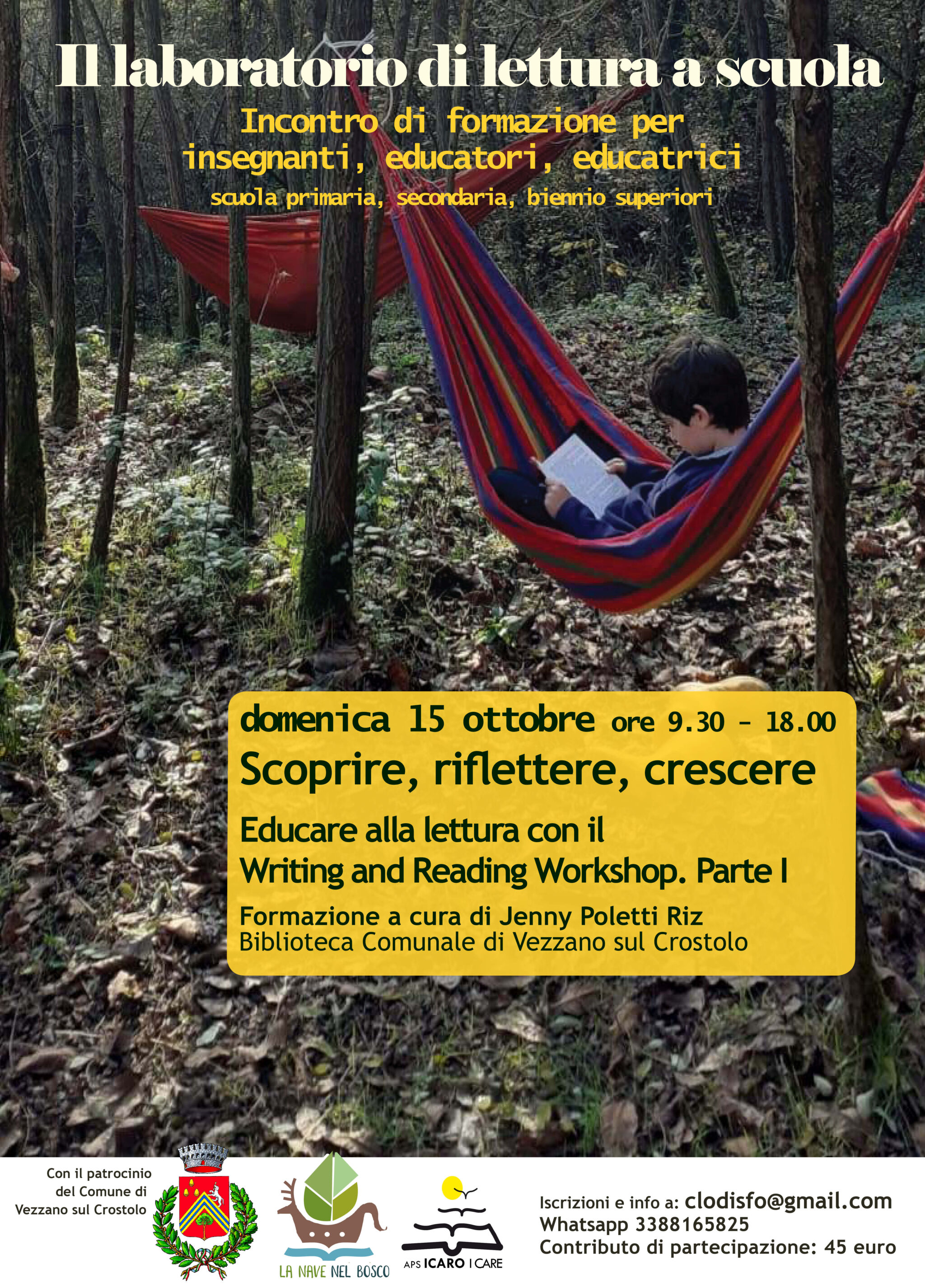 Domenica 15 ottobre il laboratorio di lettura a scuola “Scoprire