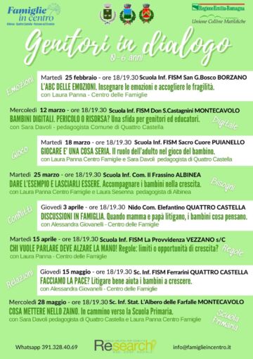 Leggi: «Quarto incontro ad Albinea per “Genitori…»