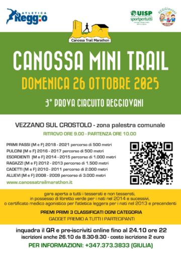 Leggi: «2° Canossa Mini Trail a Vezzano…»