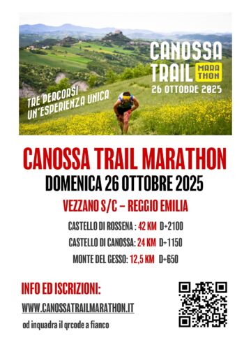 Leggi: «Canossa Trail Marathon – iscrizioni aperte…»