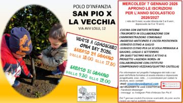 Leggi: &laquo;Dal 7 gennaio aprono le iscrizioni&hellip;&raquo;