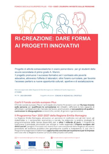 Leggi: «Ri-creazione: dare forma ai progetti innovativi.…»