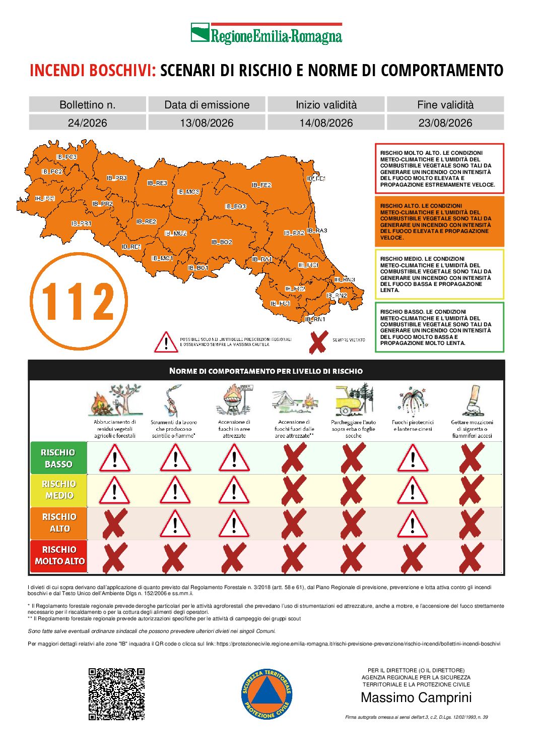 Leggi: «Rischio incendi boschivi – proroga fase…»