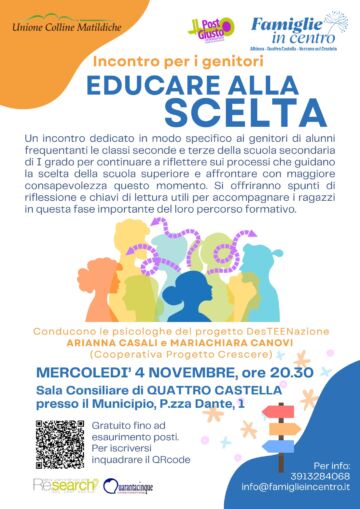 Leggi: &laquo;Mercoledì 4 novembre l’incontro “Educare alla&hellip;&raquo;