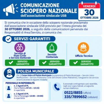 Leggi: &laquo;Sciopero nazionale del 30 ottobre 2026&hellip;&raquo;