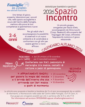 Leggi: &laquo;Spazio incontro: un tempo speciale da&hellip;&raquo;